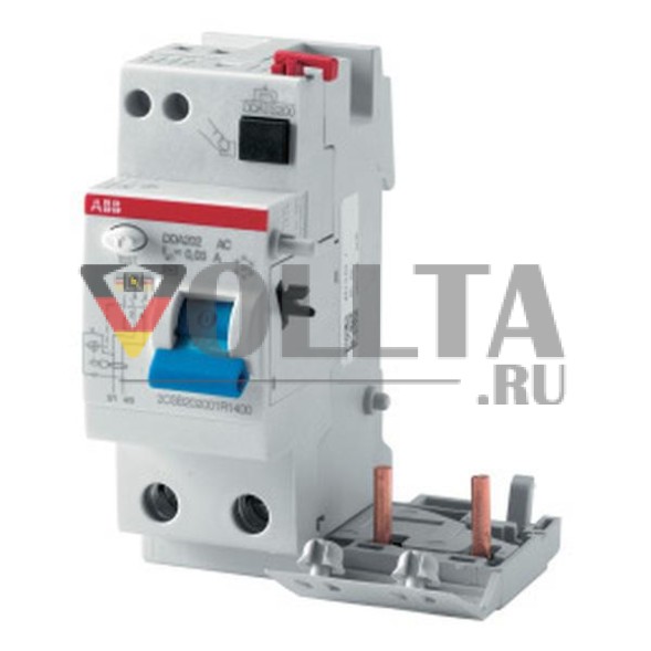 ABB Stotz-Kontakt DDA202 A-63/0.03 4 2-полюсный блок ПЧ, 2CSB202192R1630