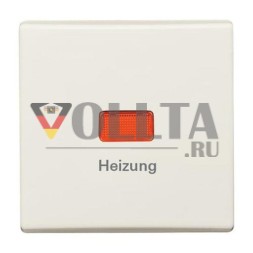 Переключатель клавишный Busch-Jaeger 2102 H-32, с надписью «Отопление», белый