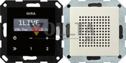 Gira 228001 System55 встроенный, внутренний-Radio RDS цвет: кремово-белый, тон:глянец