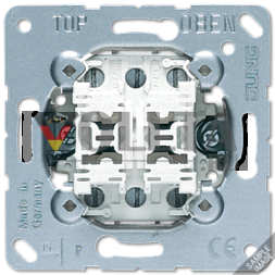 Переключатель клавишный Jung 509EU, 10 AX 250 В ~, двойной, без лапок