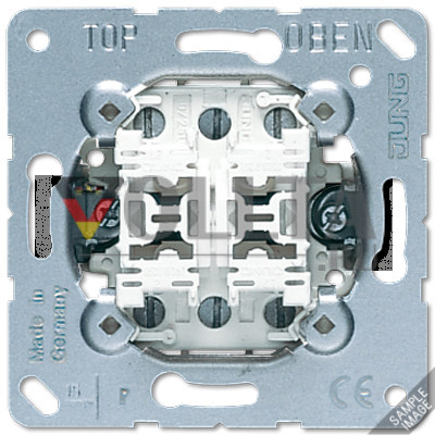 Переключатель клавишный Jung 509EU, 10 AX 250 В ~, двойной, без лапок