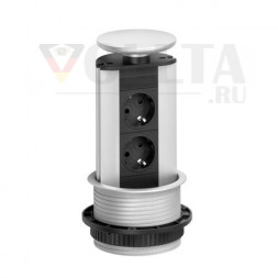 EVOline Port / Нержавеющая сталь / 2 выдвижных розетки