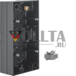 Berker 10428935 Корпус для поверхностного монтажа 2-полосный черный, глянцевый Berker S.1