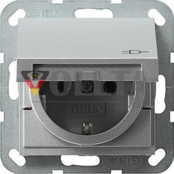 Gira 045426 розетка SCHUKO KD System 55 цвет алюминий