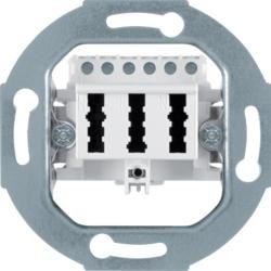 Berker 450009 TAE розетка 3 x 6NFN полярно-белые матовые модульные вставки