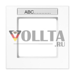 Рамка Jung AC581BFNAWW 1-сторонняя, с полем для этикетки, вертикальный и горизонтальный монтаж, термопластик, A CREATION, альпийский белый