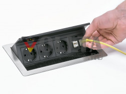 EVOline FlipTop Push XL / Мультимедиа / 3x питания / 4x RJ45 / HDMI