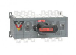 ABB Stotz-Kontakt OT160E33CP, переключатель нагрузки 6-полюсный 160A с ручкой и открытым валом переключения I-0-II, 1SCA118537R1001