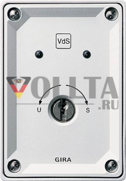 Gira 013400 панель переключателя с замком Сигнал тревоги VdS  для накладной, для наружного монтажа