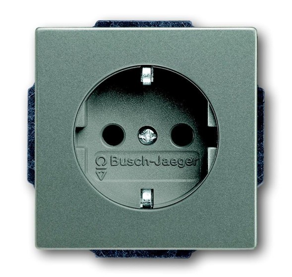 Вставка для розетки Busch-Jaeger 20 EUC-803 SCHUKO®, со штепсельным соединением, металлик серый