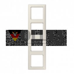 Рама Jung AS584BF 4-х сторонняя, вертикальный и горизонтальный монтаж, термопластик, AS 500, белый цвет