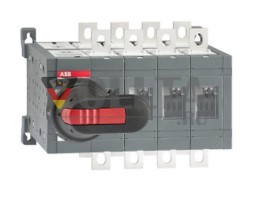 ABB Stotz-Kontakt OT250E04CFP, выключатель нагрузки 4-полюсный 250A с ручкой и валом, быстрое переключение I-0-II, 1SCA108600R1001