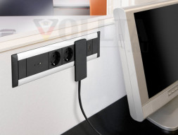 EVOline FrameDock 1-U-1 серебристый / Питание / Зарядное устройство USB / Свободное место