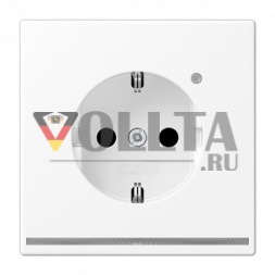 Розетка SCHUKO Jung LS1520-OWWMLNW, 16 А, 250 В ~, со светодиодной подсветкой, встроенной повышенной защитой от прикосновений, SAFETY+, окрашенная термопластиком, серия LS, цвет «снежно-белый»
