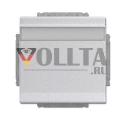 Вставка для розетки Busch-Jaeger 20 EUKNB-83 SCHUKO®, с откидной крышкой и полем для надписи, серебристый алюминий