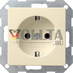 Gira 046601 System55 SCHUKO-розетка 16А, без защиты от детей цвет: кремово-белый, тон:глянец