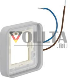 Berker 13383512 Рамка 1-сторонняя, с подсветкой 230 В, для корпуса AP полярно-белый матовый Berker W.1