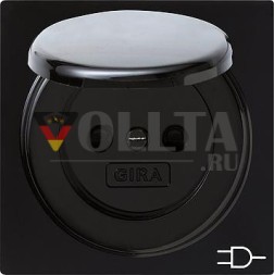 Gira 045447 розетка SCHUKO KD S-Color Black