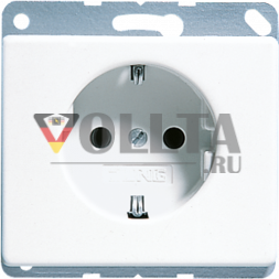 Розетка SCHUKO Jung SL520WW, 16 А, 250 В ~, окрашенный алюминий, серия SL, альпийский белый