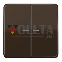 Jung CD10921STRFBR KNX RF кнопка 2-х канальная, дюропласт, серия CD, коричневый