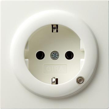 Gira 018240 розетка SCHUKO с подсветкой S-Color чистый белый