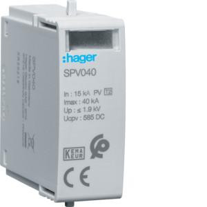 Hager SPV040 T2 1P Фотоэлектрический +/- для подключаемого модуля SPV340