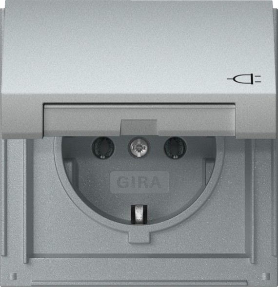 Gira 445465 KD TX44 F алюминиевая розетка SCHUKO