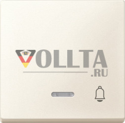 Merten 430844 System M контрольный выключатель / контрольная кнопка крышка, c штамп звонок цвет: кремово-белый, тон: матовый