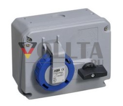 ABB Stotz-Kontakt 216MHS9W, розетка настенная переключаемая, 16 А 9 ч, IP67, 2P+E, 2CMA167802R1000
