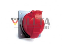 ABB Stotz-Kontakt 232RAM4, панельная розетка, 32 А, IP44 4ч, 2P+E, 100-130 В, 50+60 Гц, желтая, 2CMA170026R1000