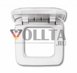 Busch-Jaeger 2518-214 Reflex SI, рамка 1-я, с откидной крышкой цвет: альпийский белый