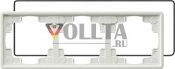Gira 025340 S-Color рамка,3 группы, цвет:чисто белый, тон:глянец