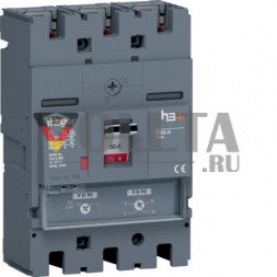 Автоматический выключатель Hager HNT050DR h3+ P250 3P3D 50A 40kA