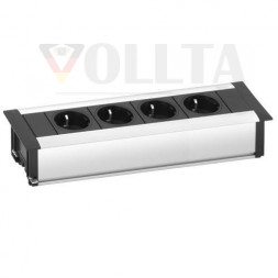 EVOline FrameDock MEDIUM / серебристый / 4 розетки