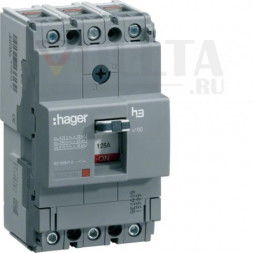 Автоматический выключатель Hager HHA080H x160 3-полюсный 25кА 80А