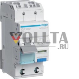 Hager ADS906D RCD/MCB 1P+N 6kA B6A 0.03AA QC&amp;QB