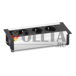 EVOline FrameDock SMALL / черный анодированный / 3 розетки