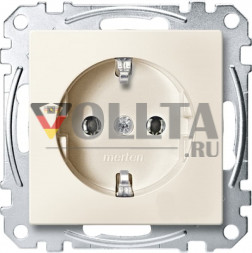 Schneider серия: Merten MEG2301-0444 System M SCHUKO-розетка 16А, цвет: кремово-белый, тон: матовый