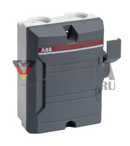 ABB Stotz-Kontakt BWS416TPSN, выключатель безопасности 4-полюсный 7,5 кВт 690 В с серой ручкой, 2CMA142418R1000