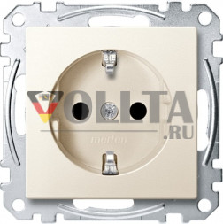 Schneider серия: Merten MEG2300-0444 System M SCHUKO-розетка 16А, цвет: кремово-белый, тон: матовый