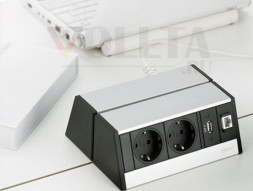 Зарядное устройство EVOline R-Dock / 4 розетки / 2 порта USB / белое