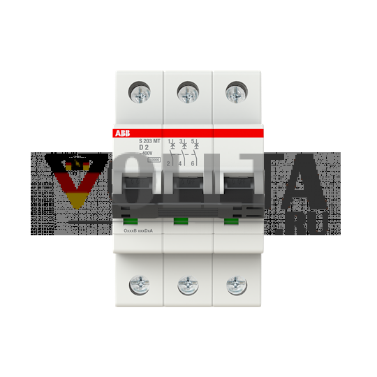 Автоматический выключатель ABB Stotz-Kontakt 2CDS273445R0021 S203MT-D2 D-Char.10kA 2A 3P