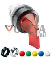 ABB Stotz-Kontakt M2SS5-11C, селекторный переключатель с подсветкой, бесцветный, AC, 2 положения, длинная поворотная ручка, 1SFA611204R1108
