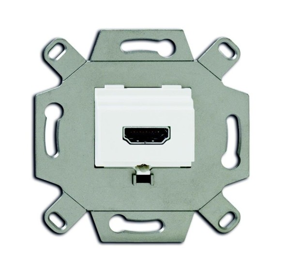 Коробка подключения HDMI Busch-Jaeger 0261/32 с винтовыми клеммами и разгрузкой от натяжения, цвет альпийский белый
