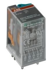 ABB Stotz-Kontakt CR-M012DC4, вставное интерфейсное реле 4We, A1-A2=12VDC, 250V/6A, 1SVR405613R4000