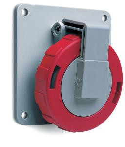 ABB Stotz-Kontakt 232RAU9W, панельная розетка, 32 А, IP67 9h, стандартный фланец, 2CMA166950R1000