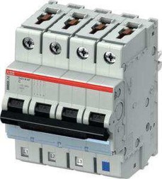 ABB Stotz-Kontakt S403M-K1NP, автоматический выключатель K,1A,NP,10kA,4P, втычной защищенный нейтральный проводник, 2CCS573103R8217