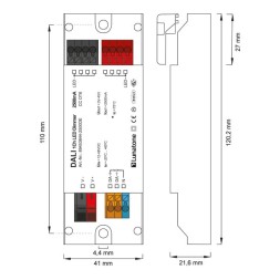 LUNATONE 89453844-2500DE DALI LED диммирующий актуатор CC DT6 DE | 1-канальный, 2500 мА