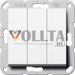 Gira 283203 System55 универсальный, Выключатель 10А, цвет:чисто белый, тон:глянец