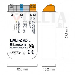 LUNATONE 86458507-1L-2 DALI-2 кнопочный интерфейс MC | 230 В, 1-канальный